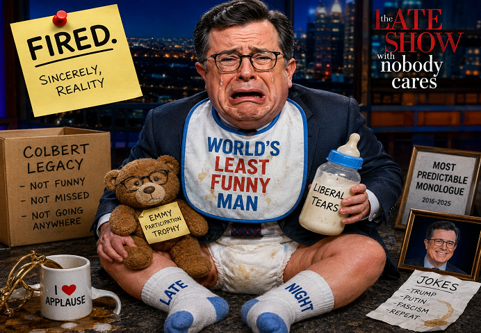“Nation Mourns As Stephen Colbert Finally Runs Out Of Trump Impressions”