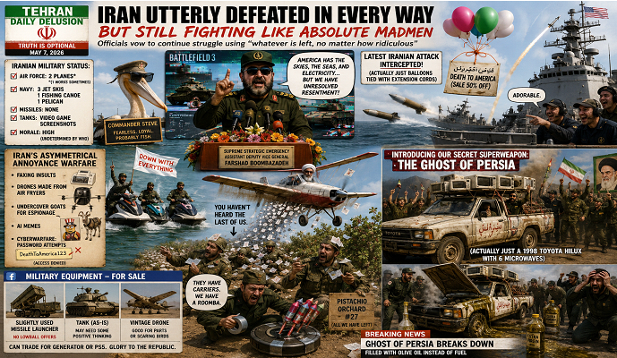 Iranian Military Announces Phase 47 of “Operation Please Guys Come Back”