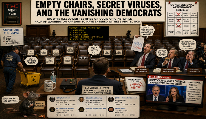 EMPTY CHAIRS, SECRET VIRUSES, AND THE VANISHING DEMOCRATS