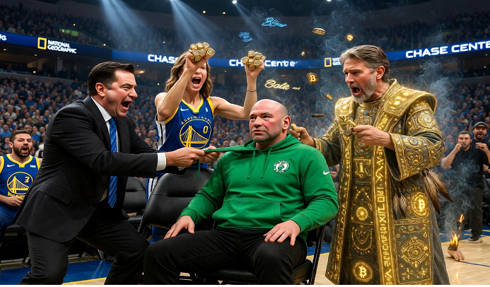 UFC President Dana Blight Recalls Absurd Courtside Showdown: Warriors Owner Demanded He Trade His Celtics Hoodie for a “Sacred Golden State Aura Cloak”